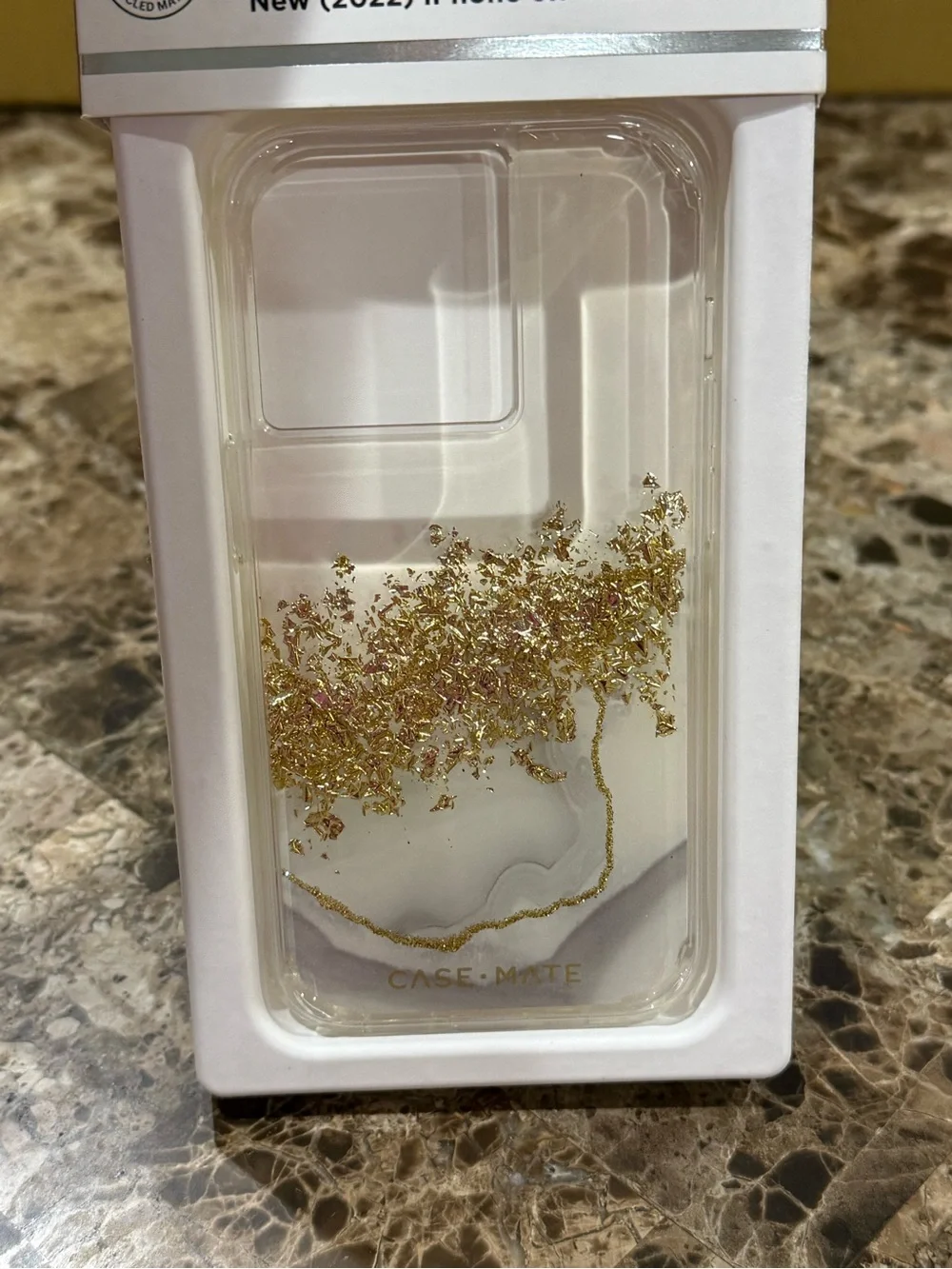 New Case Mate iPhone 6.1” Pro marble gold glitter case
